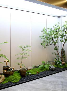 仿真马醉木微景观造景假山石头组合盆栽室内橱窗别墅天井装饰旱景