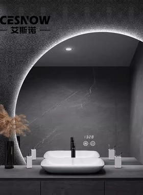 洗手台玻璃装饰浴室柜化妆浴室卫生间防雾led发光壁挂墙智能镜子