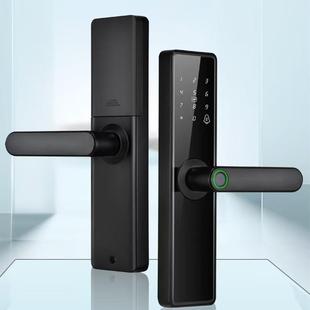半自动一握开房门锁家用铝合金入户室内门电子智能锁密码锁通通锁
