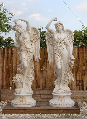 复古天使摆件四季女神雕像家居花园庭院婚庆大型景观酒吧灯光雕塑