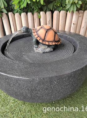 庭院园林流水乌龟吐水造型喷泉流水景观户外插电款-1