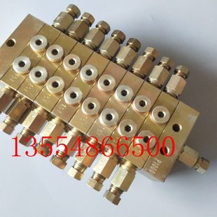 6点/8点/16点递进式冲床分油器黄油分配器JPQ1一进16十五/三出