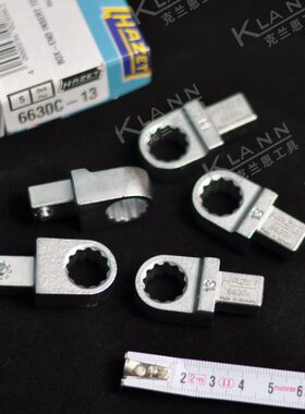 德国HAZET9x12mm插入式环型扳手头6630C-13 配合插入式扭矩扳手用