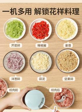 蒜器手蒜家用捣泥搅蒜LVB器切压蒜末蒜拉蓉搅碎机捣打蒜头动器日