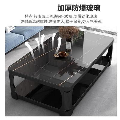 约客厅家居大小户型简理现代仿理石玻璃仿大石长方724形茶台茶几