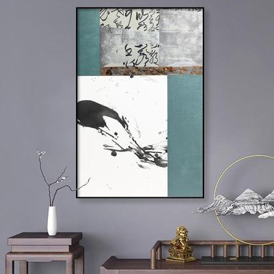 中轻奢客厅饰KTD0511入户玄关装画水墨风创新意国风背景式墙壁竖