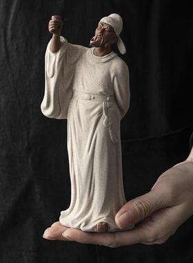 VPS中式家陶居诗人李白酒摆醉件古博代历史人物诗仙瓷书房古架装