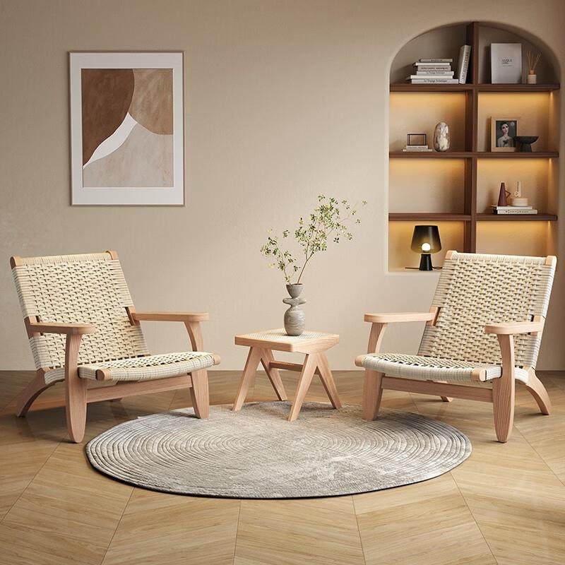 北欧实木沙发椅白蜡木简约藤编休闲椅A8659方用奢单人阳台轻纳凉,商业/办公家具,休闲椅/午休椅/骑马椅,淘宝优惠券,粉丝福利购,淘宝优惠卷