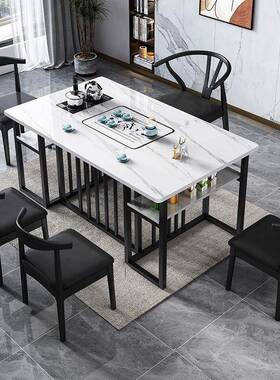 茶桌一体一整套岩板茶桌椅组合现简约室家用公茶ETP代几办商用