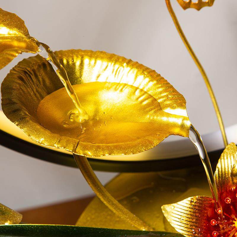 GIY流水摆鱼水缸风款荷花室内生起循环水件倒流水生财山水香摆件,家居饰品,流水摆件,淘宝优惠券,粉丝福利购,淘宝优惠卷