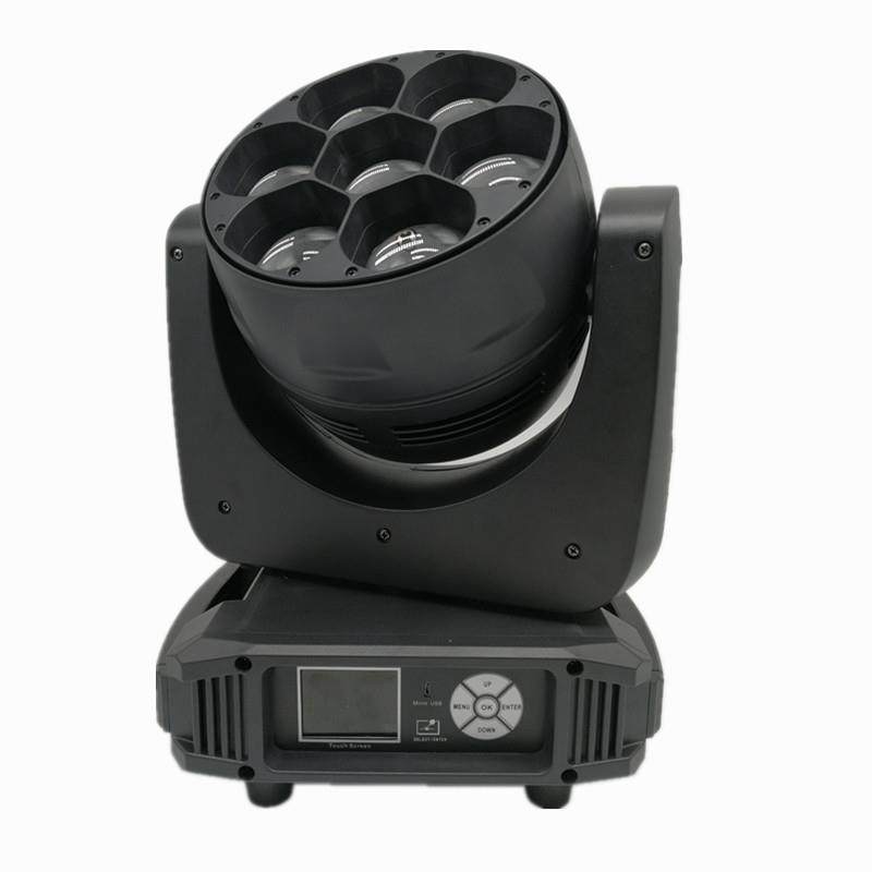 高亮度7颗40W全彩RGBW LED调焦染色摇头灯4合1变焦舞台效果灯dj