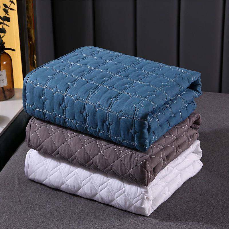 不跑床的床单超好看高级床笠单件加厚夹棉大尺寸高端床罩水洗棉料