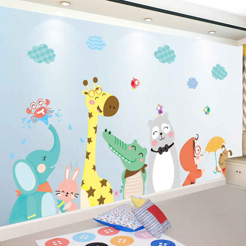 3d立体a墙贴画卡通贴纸儿童房卧室幼儿园环创墙面装饰墙画墙纸自图片