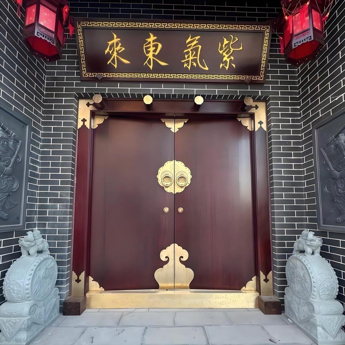 仿古实木大门中式庭院老