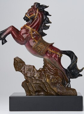 创意黄铜马摆件马k到成功工艺品创意礼品礼物家居办公室书房装饰