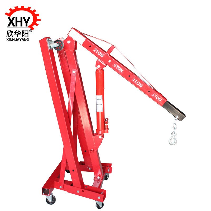 供应2T折叠吊机引擎n吊机可移动折叠吊机手动液压起重2T折叠吊机