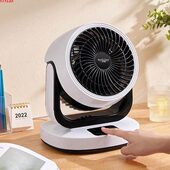 家用暖风机两用取暖器可用卧室小暖风电台式 空调摇头浴室节能冷暖
