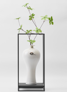 新中式陶瓷花器h摆件样板房售楼处酒店玄关客厅禅意花瓶软装饰摆