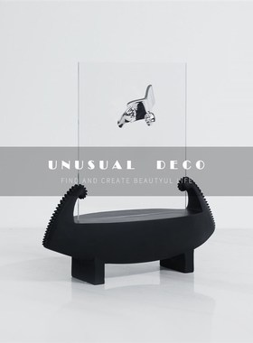 现代简约轻奢创意看书抽象人物摆件客厅I书房样板间售楼处软装饰