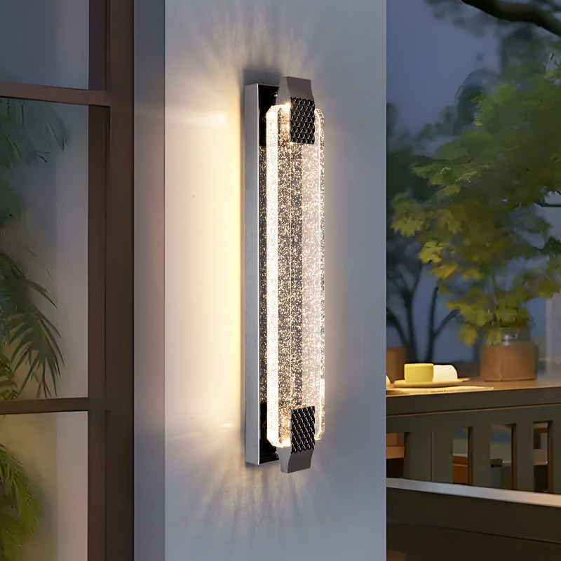 户外防水轻奢汽泡水晶壁r灯室外阳台别墅入户大门外花园柱子庭院
