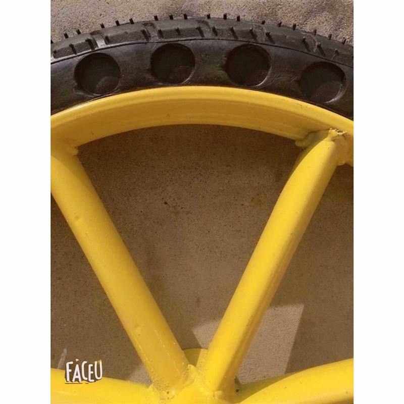 工地手推车轮胎18-300劳动车实心轮K子板车斗车架子人力车钢圈