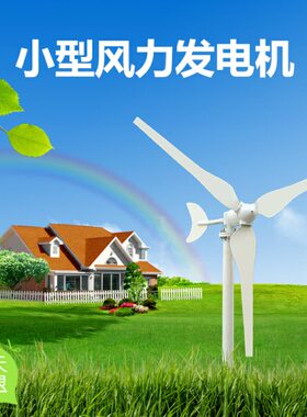 12年老店小型风力发电机家用迷你3叶200W/100W12V24V直流风能发电