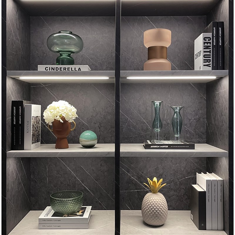 简约现代样板间家居软装饰品书柜彷真花创意玻璃桌面U摆件ZH3497