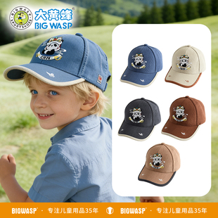 大黄蜂春季儿童小熊猫鸭舌帽男童帽女童棒球帽宝宝防晒学生帽子3+