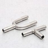 304不锈钢精酿啤酒三通管8mm 瓶器 扎啤机配件分流管等压装