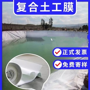 覆合土工膜两布一膜人工湖河道水库400g600g80R0g蓄水池鱼池防水