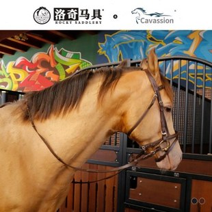 Cavassion牛皮水勒缰英式水勒缰绳马术用品骑马洛奇马具8218079