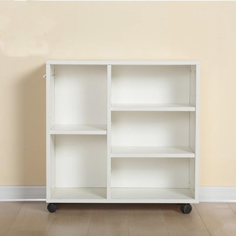 可移动书柜带g轮储物柜收纳柜子简易书架小书柜置物架学生床头书