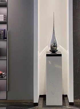 现代轻奢水滴雕塑摆件抽象客厅z玄关过道商场酒店橱窗售楼处装饰