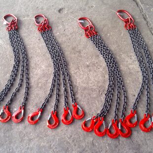 起重链条吊索具吊钩四腿挂钩吊具行车吊车模具G80锰钢吊链索具