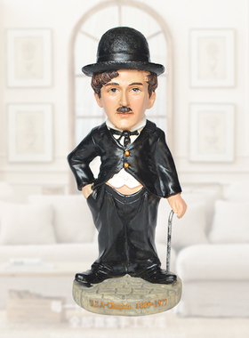 树脂工艺a品家居摆件世界名人美国喜剧家卓别林创意装饰礼品摆件