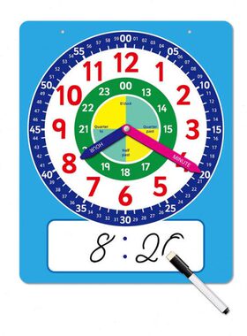 可擦写钟表教具儿童小学一二年级数学学习时间钟表模型板教学用品