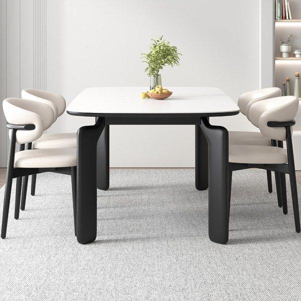 现代简约轻奢岩板餐桌椅组合2024新款实木餐桌家用小户型方形饭桌,住宅家具,岩板餐桌,淘宝优惠券,粉丝福利购,淘宝优惠卷