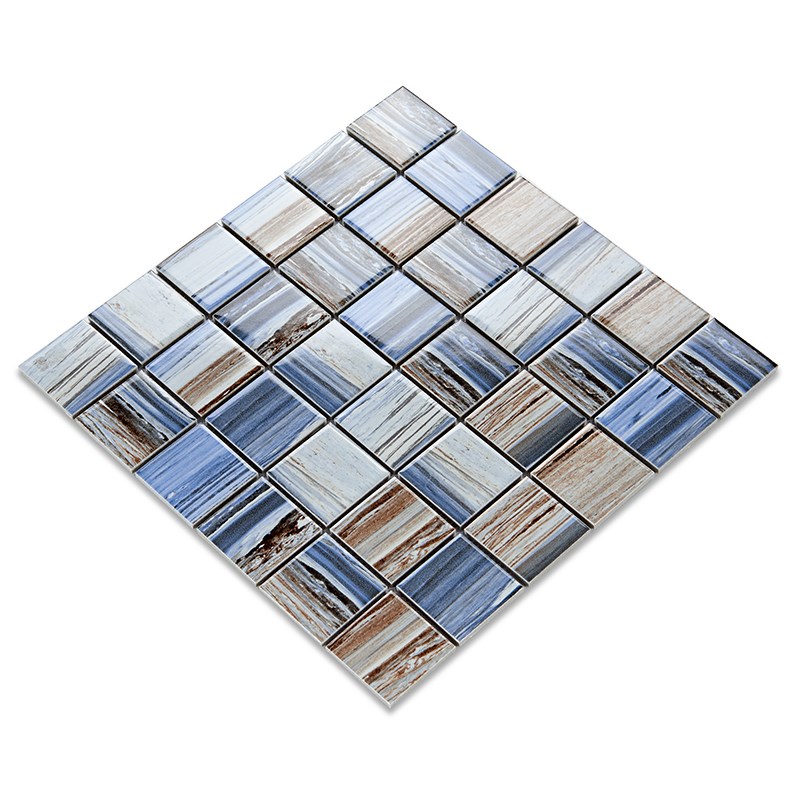 陶瓷马赛克卫生间水池蓝色防滑淋浴E房地砖厨房背景墙阳台餐厅灰