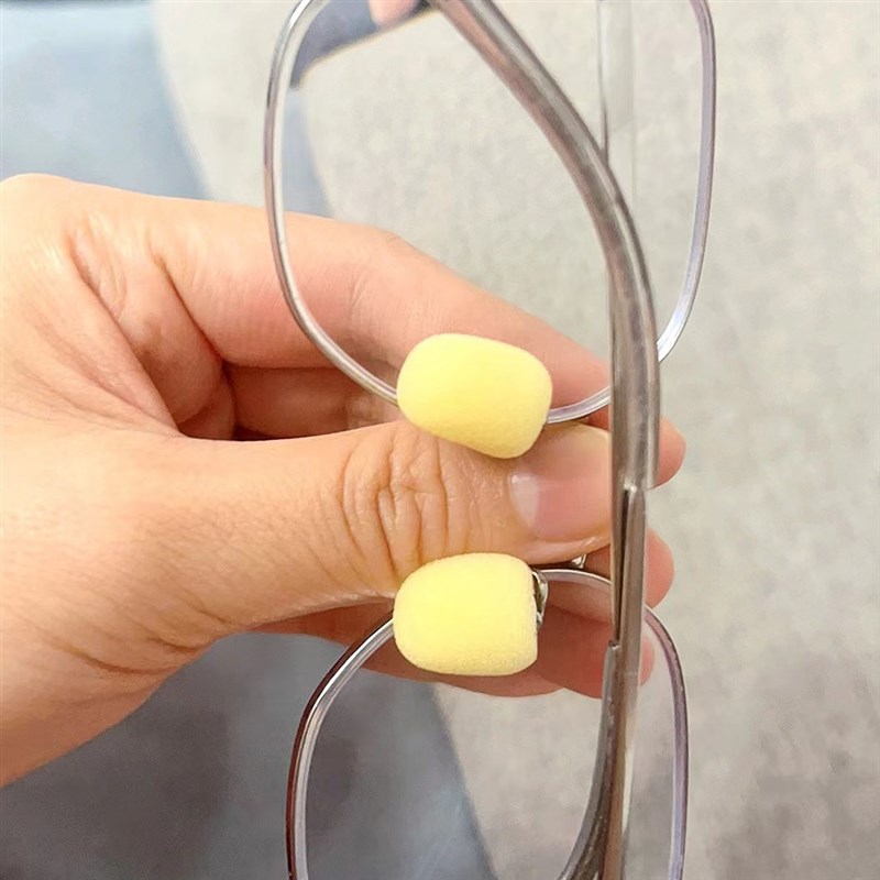 眼镜使用鼻d子托防护妆容套肤色海绵套迷你黑色保护罩耳麦小号海