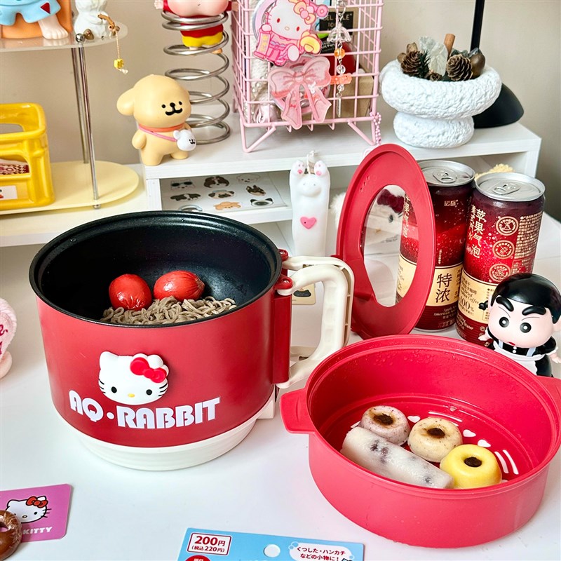 哈喽Kittfy泡面锅电煮锅宿舍加热多功能小型迷你1-2人小功率大容