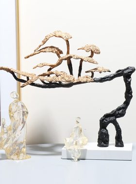 新中式意境小屏风摆件样板间酒店玄关J书房茶室禅意家居软装饰品