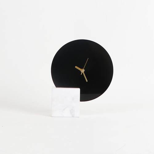 现代简约大理石座钟装饰摆样板房书桌客厅酒柜餐边柜软装饰品陈列