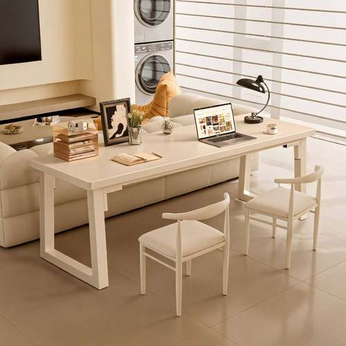 双人书桌极简横厅沙发后长条桌成人客厅家用学习办公工作台电脑桌