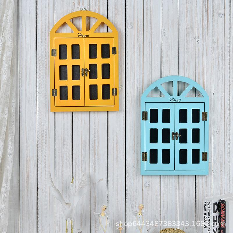 假窗婚庆婚礼道具仿真花装饰假窗装饰品木质黑板窗户家居墙饰假窗