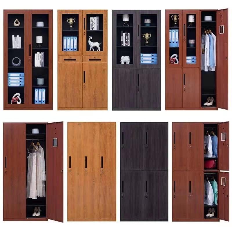 木纹文件柜资料柜铁皮柜档案柜财务凭证柜员工更衣柜储物柜存包柜