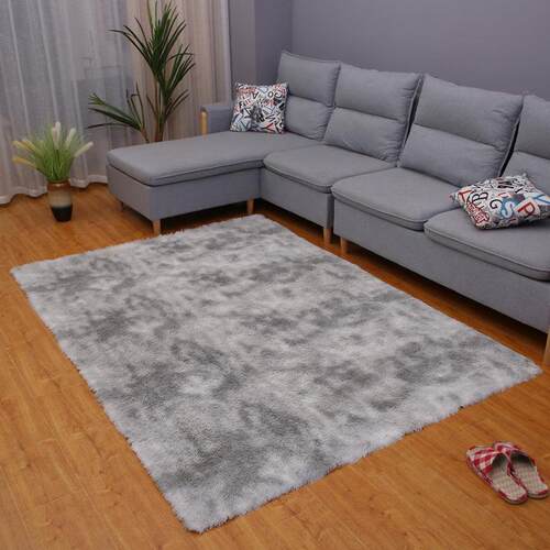 加厚长毛绒扎染大面积地毯卧室床边客厅茶几榻榻米式坐垫地毯