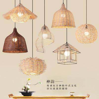 中式竹编吊灯创意灯笼火锅店餐厅酒店茶楼民宿灯日式个性竹艺灯具