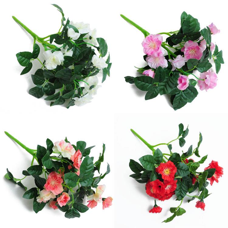 单支假花仿真花束塑料花小把花束婚庆花装饰花插花绢花布花人造花