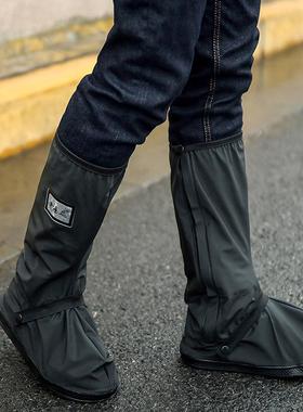 旅行户外骑行防雨鞋套包边全防水款高筒黑色透明下雨天防尘鞋套