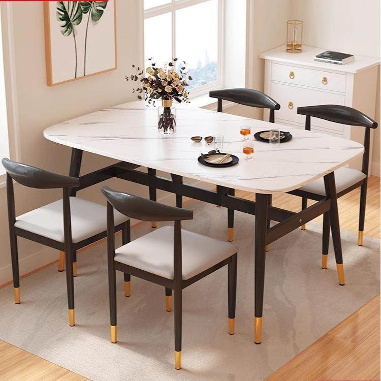 轻奢餐桌家用饭桌现代简约餐桌椅组合出租屋桌椅加厚仿大理石,电子元器件市场,其它元器件,淘宝优惠券,粉丝福利购,淘宝优惠卷